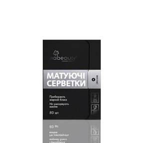 Viabeauty Матуючі серветки з бамбуковим вугіллям, 80 шт.